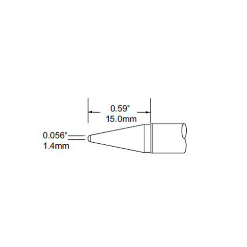 Metcal Solder Tip Conical Long 1.4mm (0.055