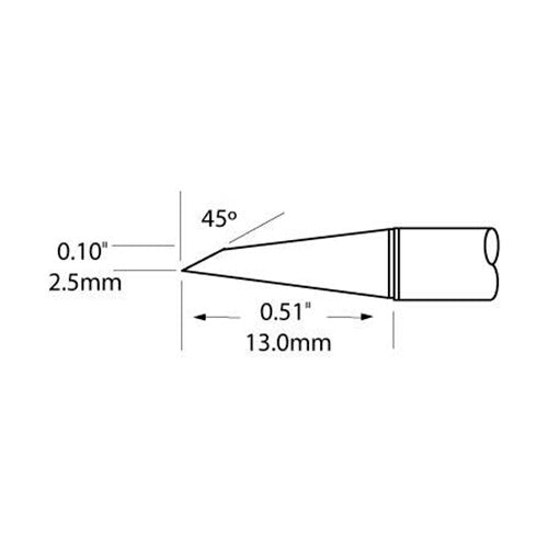 Metcal Rework Tip Hoof Drag 2mm (0.079
