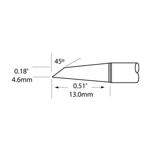 Metcal Rework Tip Hoof Drag 4mm (0.157