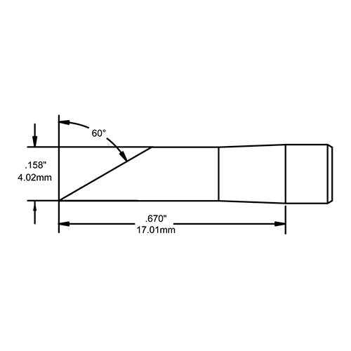 Metcal Rework Tip Hoof Drag 4.0mm (0.157