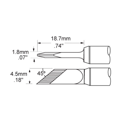 Metcal Rework Tip Knife 4.5mm (0.177