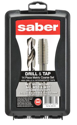 Bordo Saber S5 Drill and Tap Set - Metric Coarse