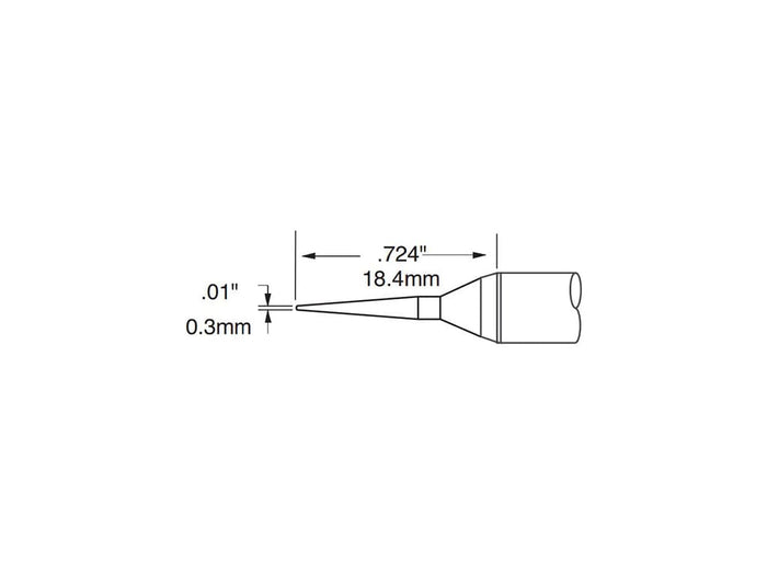 Metcal Soldering Tip Conical Long 0.3mm (.012