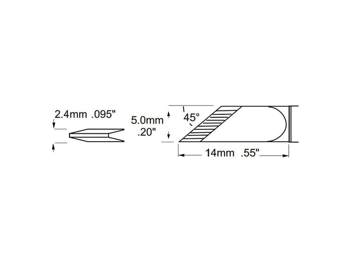 Metcal Rework Tip Knife 5.0mm (0.197