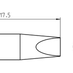 Weller RTM 032 S MS Tip Chisel 3.2x0.9mm T0050101099