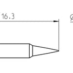 Weller RTP 002 S MS Tip Chisel 0.2X0.1mm T0050102199