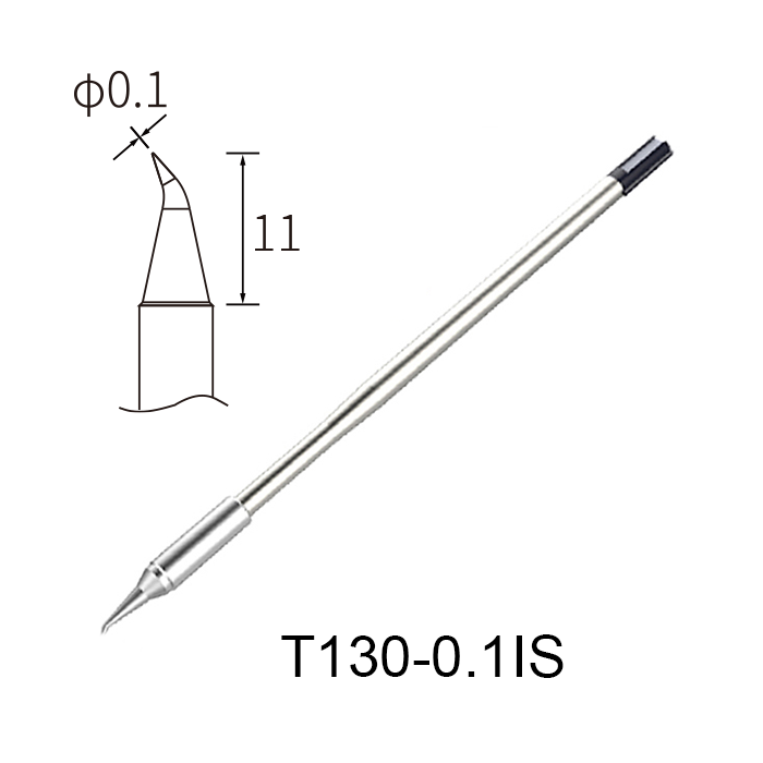 Atten T130-0.1IS 130W Integrated Heater Solder Tip 0.1mm Bent Conical for GT Series & MS-900