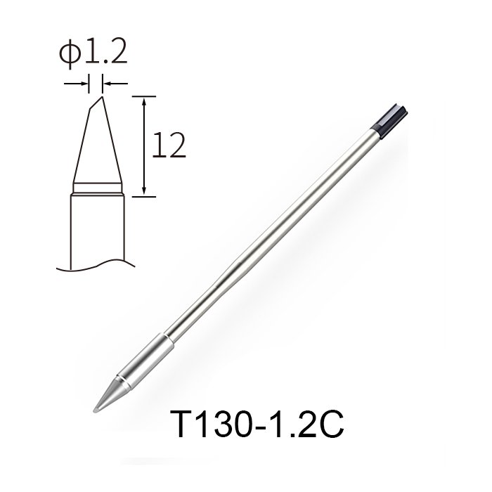 Atten T130-1.2C 130W Integrated Heater Solder Tip 1.2mm Bevel for GT Series & MS-900