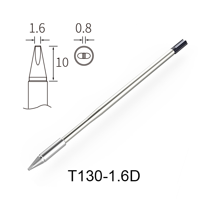 Atten T130-1.6D 130W Integrated Heater Solder Tip 1.6mm Chisel for GT Series & MS-900