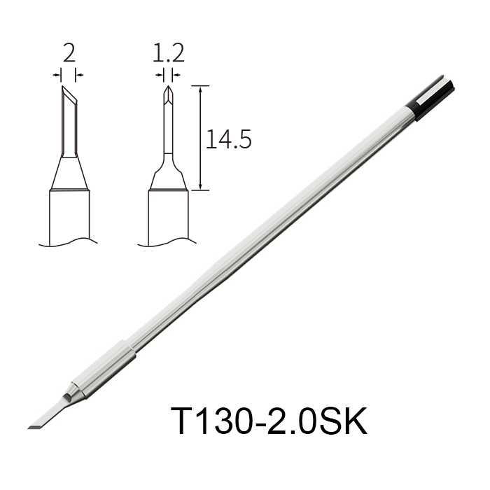 Atten T130-2.0SK 130W Integrated Heater Solder Tip 2.0mm Knife for GT Series & MS-900
