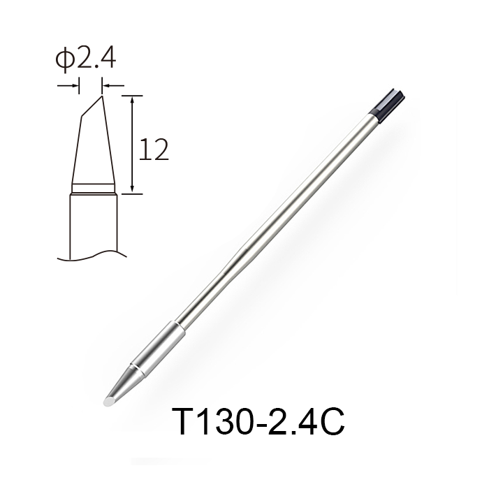 Atten T130-2.4C 130W Integrated Heater Solder Tip 2.4mm Bevel for GT Series & MS-900