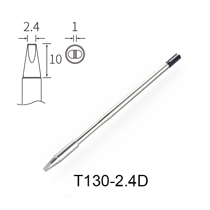 Atten T130-2.4D 130W Integrated Heater Solder Tip 2.4mm Chisel for GT Series & MS-900