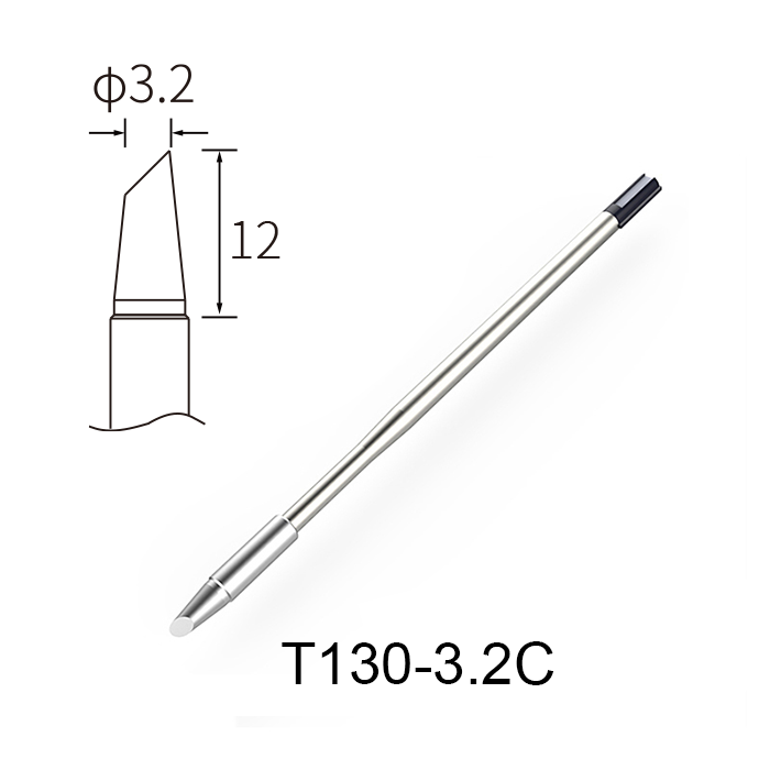 Atten T130-3.2C 130W Integrated Heater Solder Tip 3.2mm Bevel for GT Series & MS-900