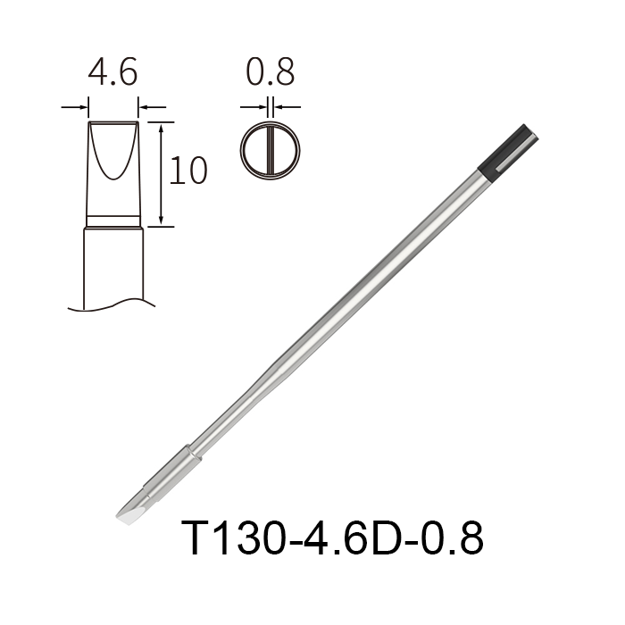 Atten T130-4.6D-0.8 130W Integrated Heater Soldering Tip for GT-6150P/6200P/5150P/5200P & MS-900