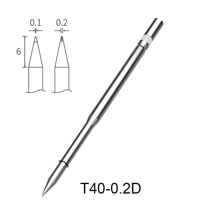 Atten T40-0.2D Integrated Heater Soldering Tip for GT-6090/6120/6301/6302/MS-1600