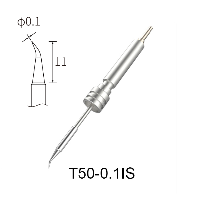 Atten T50-0.1IS 50W Integrated Heater Solder Tip 0.1mm Bent Conical for GT Series & MS-900