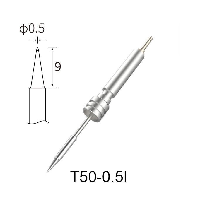 Atten T50-0.5I 50W Integrated Heater Solder Tip 0.5mm Conical for GT Series & MS-900