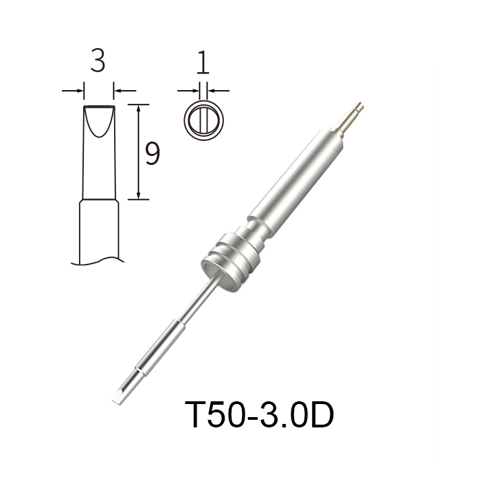 Atten T50-3.0D 50W Integrated Heater Solder Tip 3mm Chisel for GT Series & MS-900
