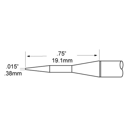 Metcal TCP Rework Tweezer Cartridge Conical 0.4mm (0.016
