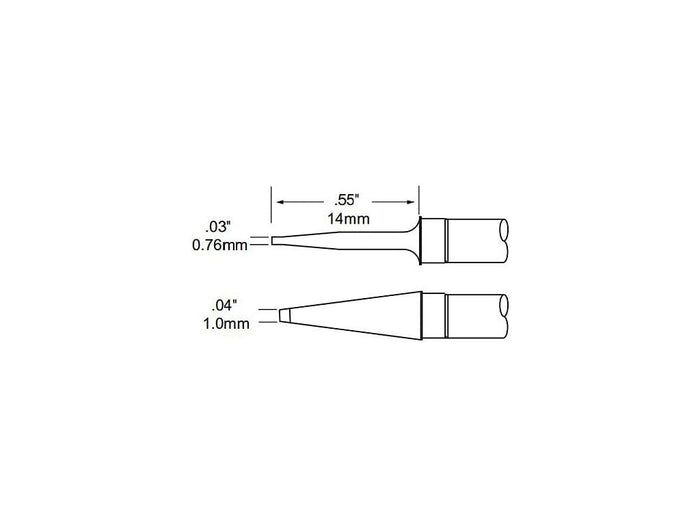 Metcal TFP Rework Tweezer Cartridge Blade 1.0x14mm (0.039