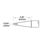 Metcal Ultrafine Soldering Cartridges Chisel Long 0.6mm x 9.0mm 700 Series UFTC-7CHL06