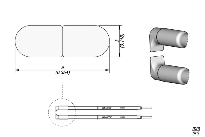 JBC Flat Blade Cartridges W140 3mm W14003F