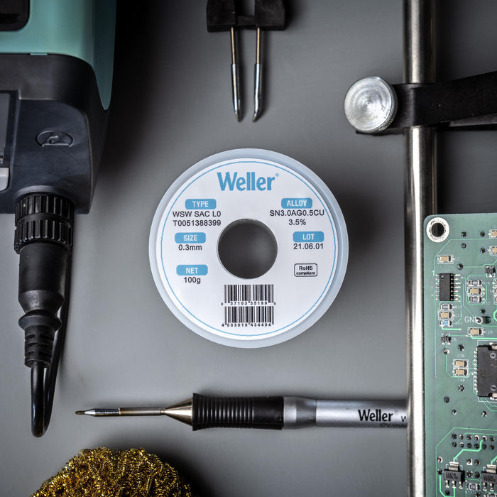 Weller WSW SnPb L1 Solder Wire 0.5mm 100g T0051403299