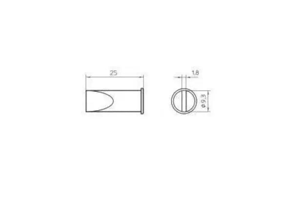 Weller LHT F Soldering Tip 9.3mm T0054445099