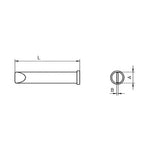 Weller XT E Soldering Tip Chisel 5.9x1.2mm T0054470799
