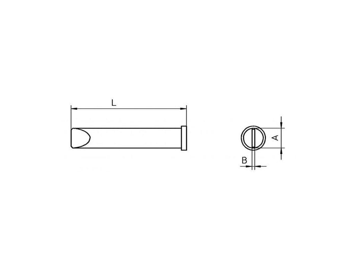 Weller XT E Soldering Tip Chisel 5.9x1.2mm T0054470799