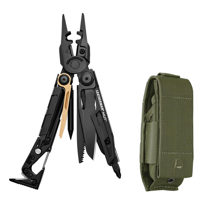 Leatherman 15 Tool MUT® EOD Black Oxide Multi-Tool with Green MOLLE Sheath