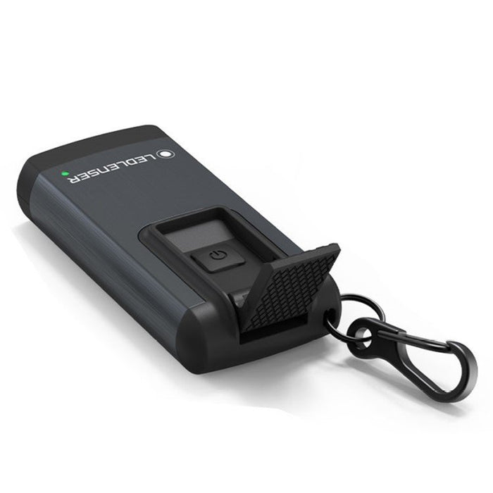 Ledlenser K6R 400lm Rechargeable LED Pocket Keyring With Red Light Mode  Grey