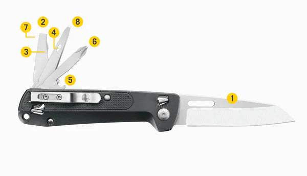 Leatherman 8 Tool FREE™ K2 Pocket Knife / Multi-Tool Grey