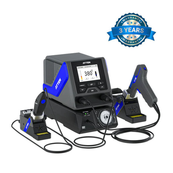 Atten GT-6302C High Power Soldering/Desoldering Station with GT-X151 Gun + GT-N080 Tweezers