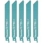 Makita Recipro Blade Bi-Metal 150 - 18Tpi (5 Pack)