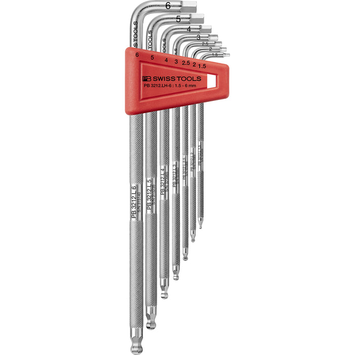 PB Swiss 7 Pce Metric Ball End Hex Set Knurled Shaft (1.5-6mm)