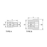 Toptul 6 Point CR-V Socket 1/4in Dr. x 4mm x 25mm