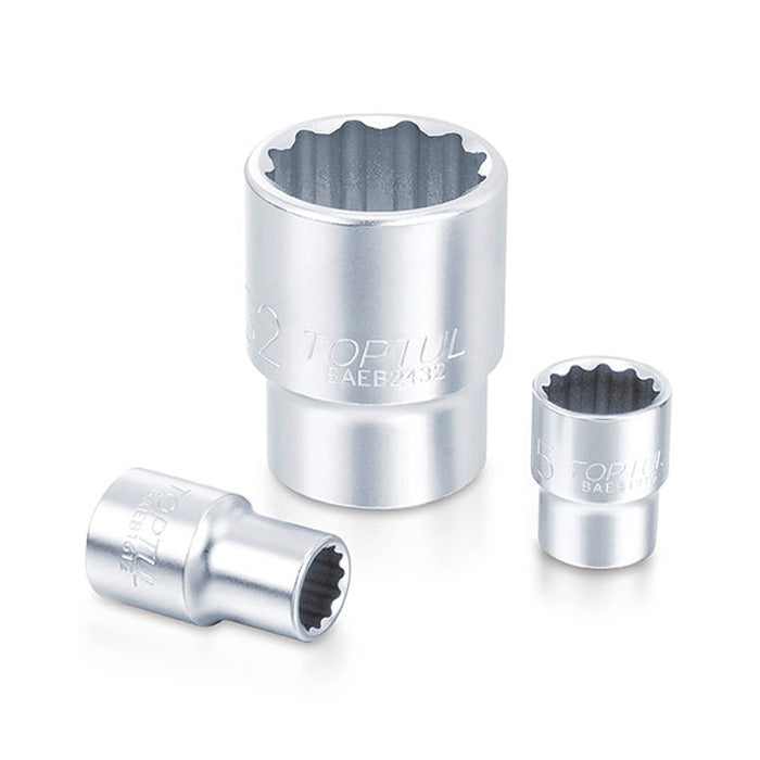 Toptul 12 Point CR-V Socket 3/8in Dr. x 10mm x 28mm