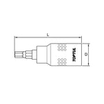 Toptul VDE Hex Bit Socket 3/8in Dr. x 4mm