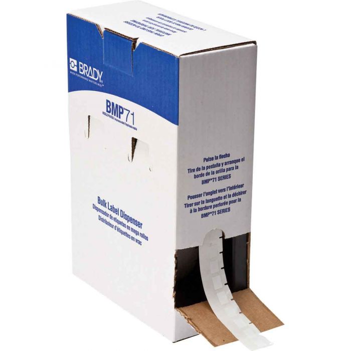 Brady Repositionable Multi-Purpose Vinyl Cloth Labels 19.05mm(H) x 12.70mm(W) for M6 & M7 Printers