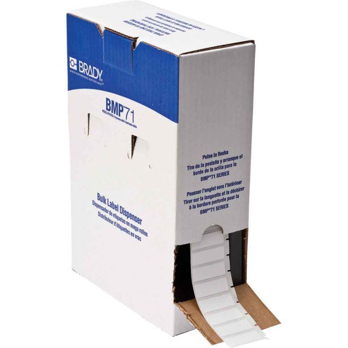 Brady Repositionable Multi-Purpose Vinyl Cloth Labels 38.10mm(H) x 12.70mm(W) for M6 & M7 Printers