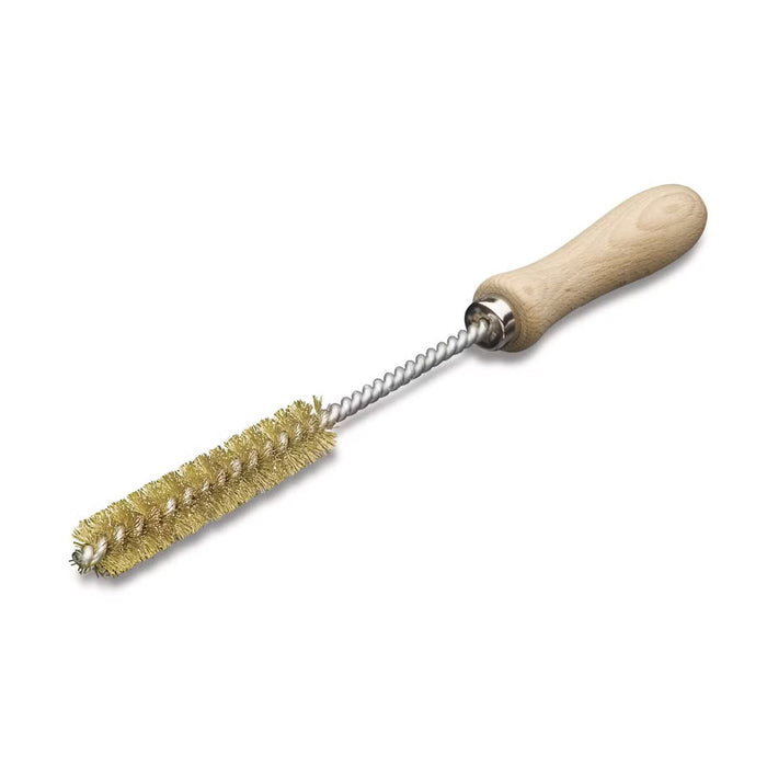 Lessmann Hole Cleaning Brush with File Handle IBM 300 x 100mm Dia 30mm Brass Wire MES Crimped 0.25mm