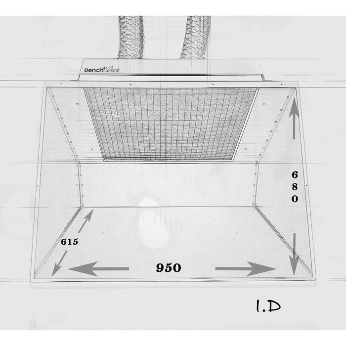 BenchVent Air Extraction Cabinet BV100H-D