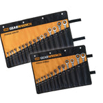 Gearwrench Reversible Ratcheting Combination Spanner Set Metric 16 Pce with Bonus 13 Pce SAE Set