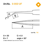 Bernstein SMD Stainless Steel Tweezers Ultra Fine 110mm Form 5B Angle 30°