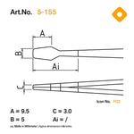 Bernstein Crossed Tweezers 160mm Form R30 with Gripper Jaws Serrated 5-155