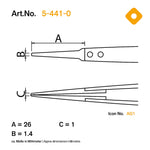 Bernstein Delrin Replacement Tips for 5-441 (Pair) 1.5mm Wide Insulated 5-441-0