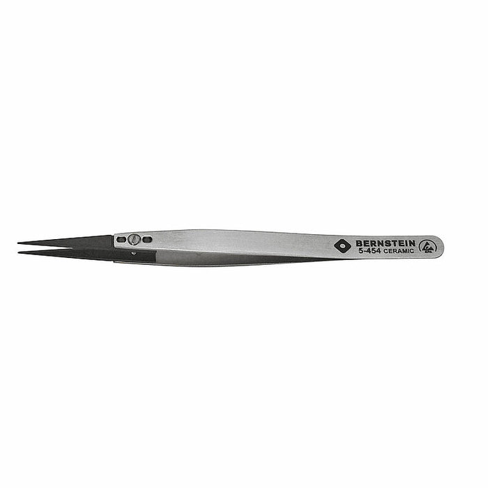 Bernstein ESD Ceramic Tweezers with Changeable Tips 0.7mm Width Dissipative 5-454
