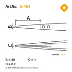 Bernstein ESD Ceramic Tweezers with Changeable Tips 0.7mm Width Dissipative 5-454