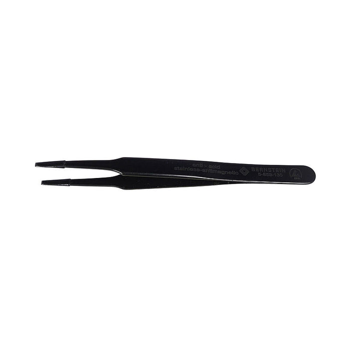 Bernstein ESD SMD Tweezers 125mm Form F Dissipative Tip ESD Dipped 5-859-135